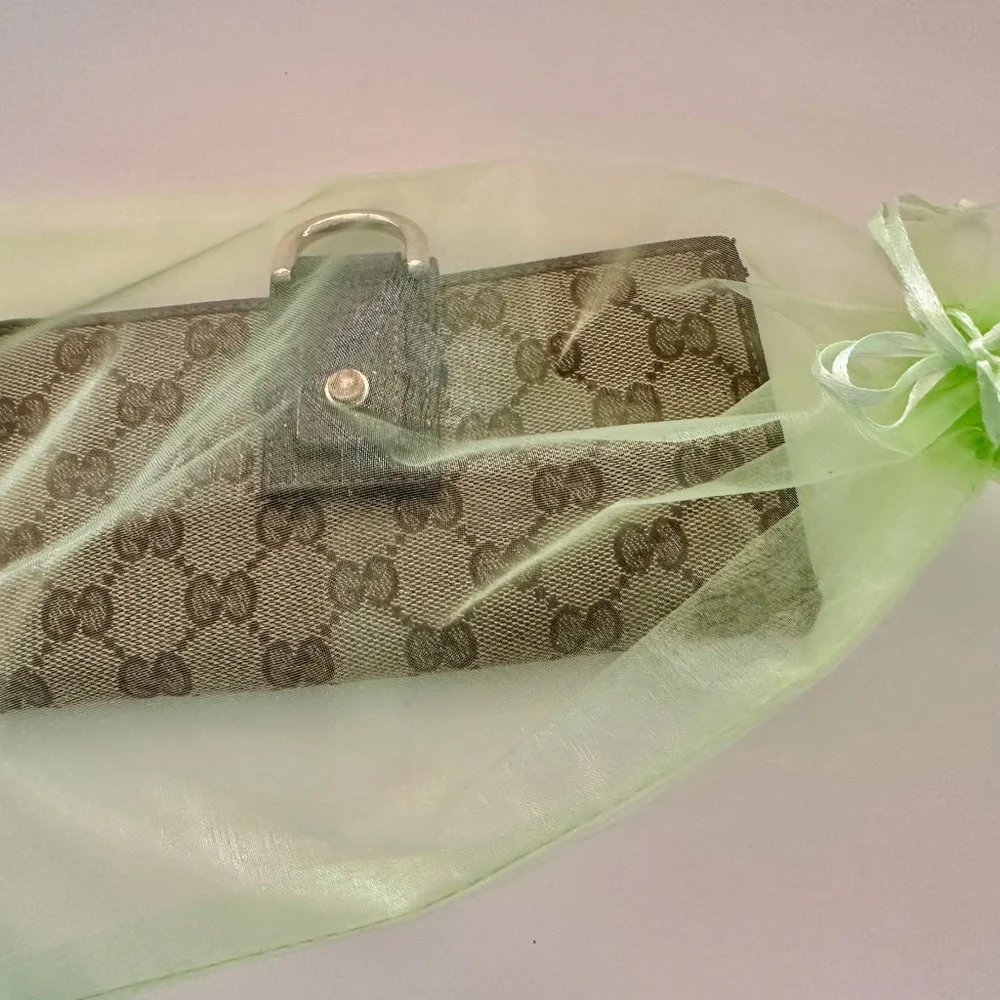 Gucci Brown Monogram Long Wallet Authentic - Picture 15 of 15